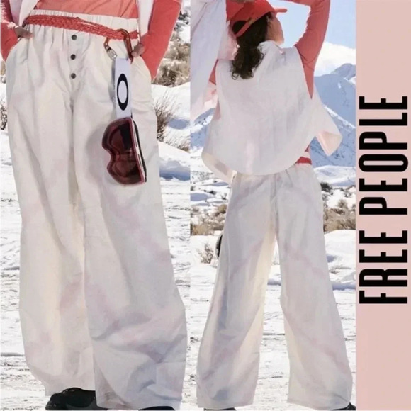 BRAND NEW Free People Movement Pregame Printed Wide-Leg Pants! Sz XS - Picture 2 of 10